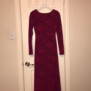 Long sleeved pink Formal Dress